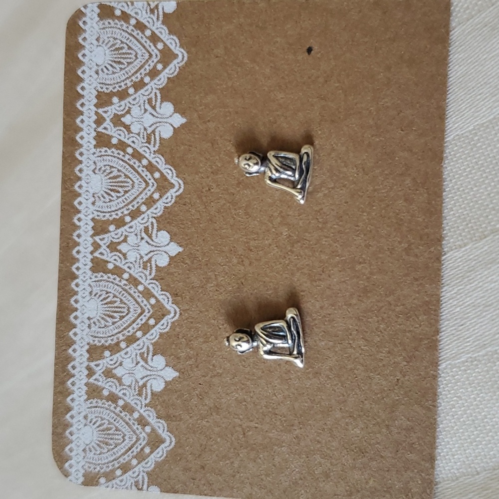 Buddha Sterling Silver Earrings